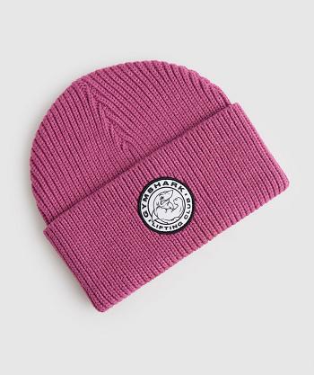 Dámské Klobouky Gymshark Legacy Deep Cuff Beanie Tmavě Růžové | CZ 4205FDN